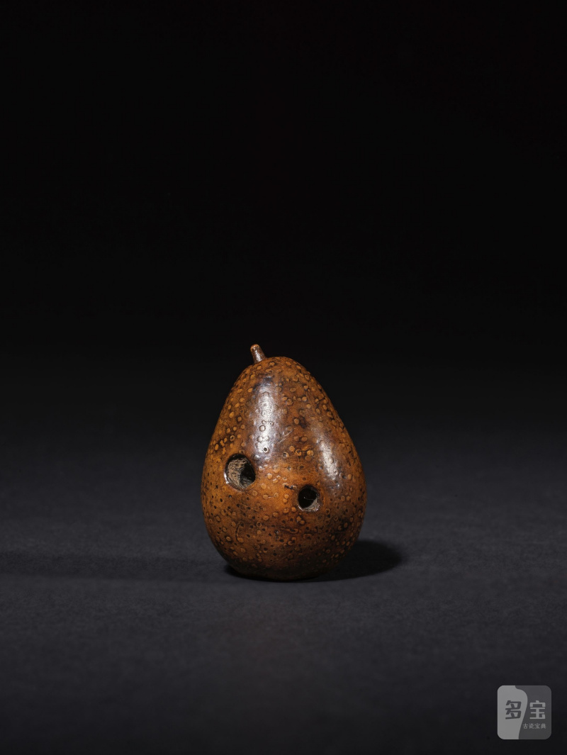 木彫根付 梨 銘「馬山」 19世紀 | NETSUKE EN BUIS REPRÉSENTANT UNE POIRE - 图4